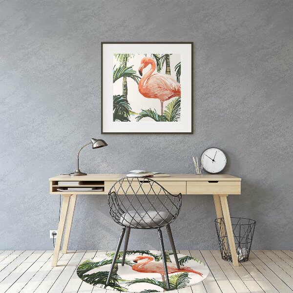 Tapis de chaise de bureau Flamants