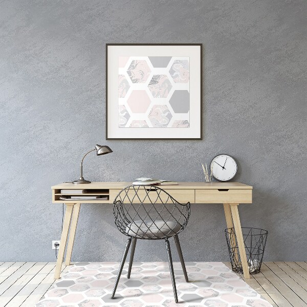 Tapis pour chaise de bureau Hexagone