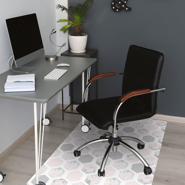 Tapis pour chaise de bureau Hexagone
