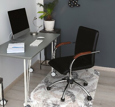 Tapis pour chaise de bureau Feuilles de palmier