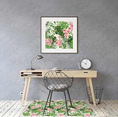 Tapis de chaise de bureau Hibiscus