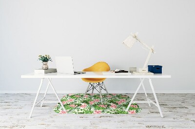 Tapis de chaise de bureau Hibiscus