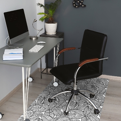 Tapis de chaise de bureau Modèle tropical