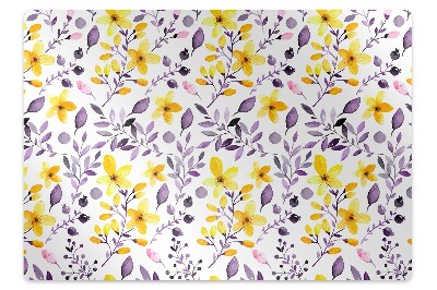 Tapis protection sol Fleurs abstraites