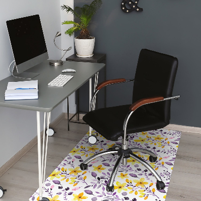 Tapis protection sol Fleurs abstraites