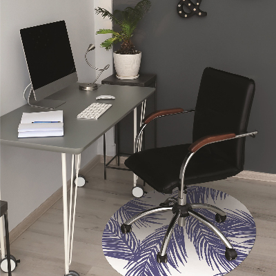 Tapis pour chaise de bureau Feuille marine