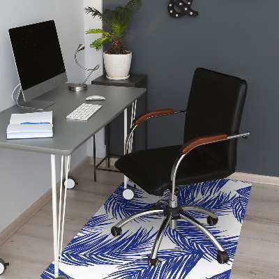 Tapis pour chaise de bureau Feuille marine