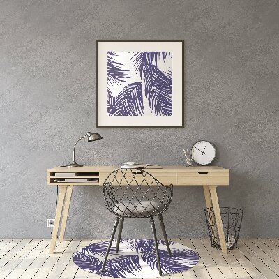 Tapis pour chaise de bureau Feuille marine