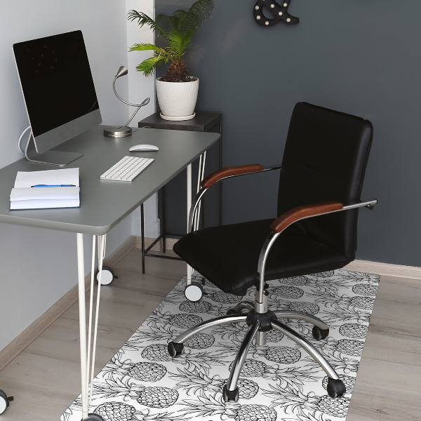 Tapis de chaise de bureau Ananas
