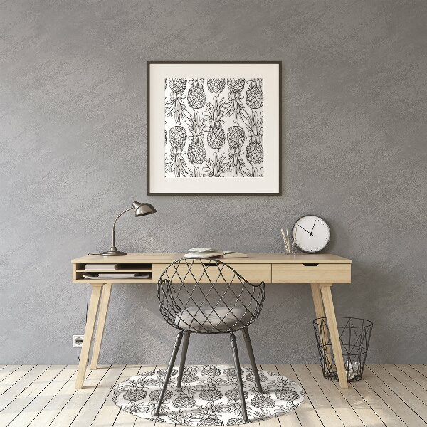 Tapis de chaise de bureau Ananas