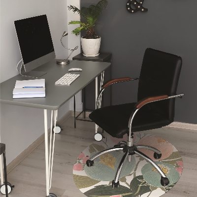 Tapis de chaise de bureau Fleurs peintes