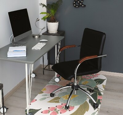 Tapis de chaise de bureau Fleurs peintes