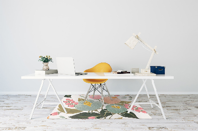 Tapis de chaise de bureau Fleurs peintes