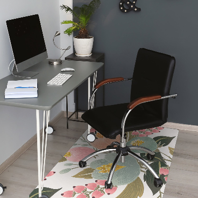 Tapis de chaise de bureau Fleurs peintes