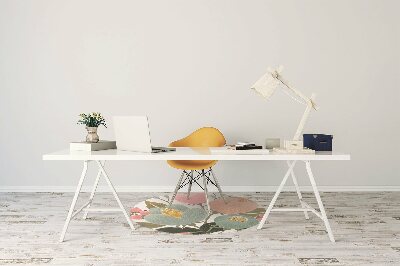 Tapis de chaise de bureau Fleurs peintes