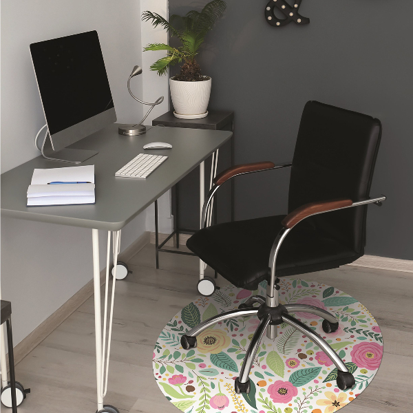 Tapis protège sol Fleurs colorées