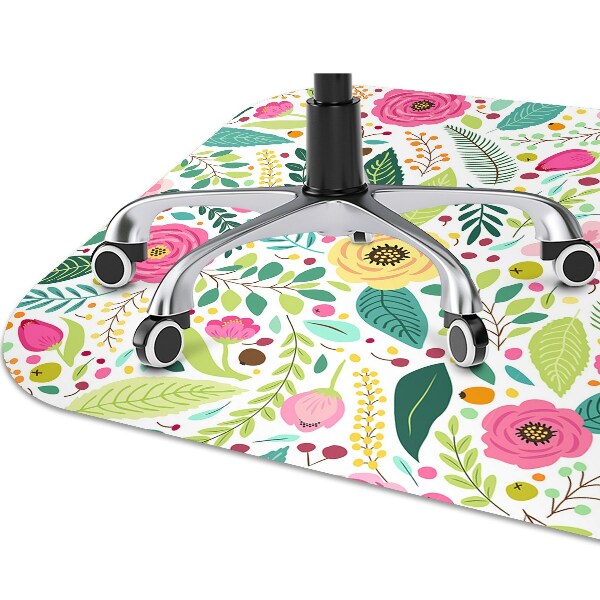 Tapis protège sol Fleurs colorées