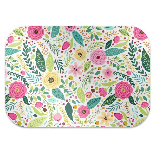 Tapis protège sol Fleurs colorées
