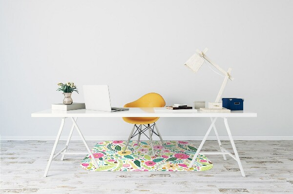Tapis protège sol Fleurs colorées