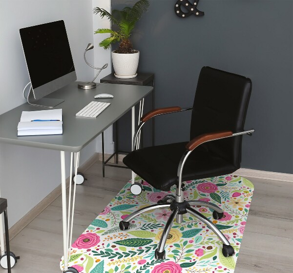 Tapis protège sol Fleurs colorées