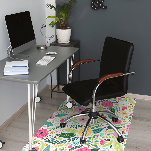 Tapis protège sol Fleurs colorées