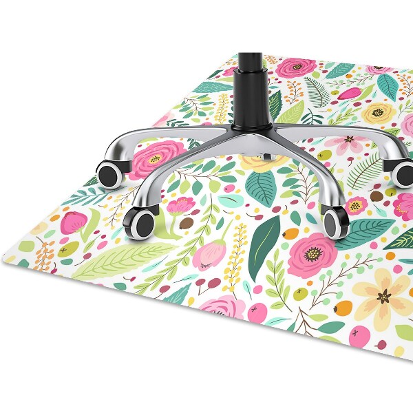 Tapis protège sol Fleurs colorées