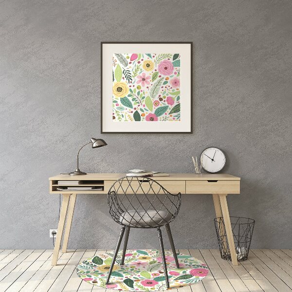 Tapis protège sol Fleurs colorées