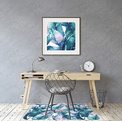 Tapis pour chaise de bureau Feuilles d'arc-en-ciel