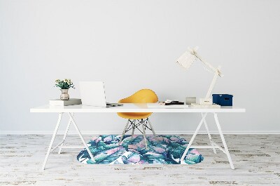 Tapis pour chaise de bureau Feuilles d'arc-en-ciel