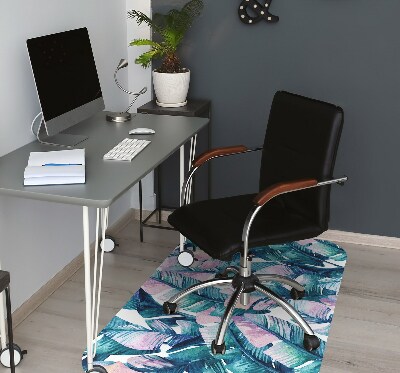 Tapis pour chaise de bureau Feuilles d'arc-en-ciel