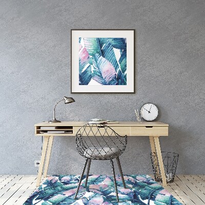 Tapis pour chaise de bureau Feuilles d'arc-en-ciel