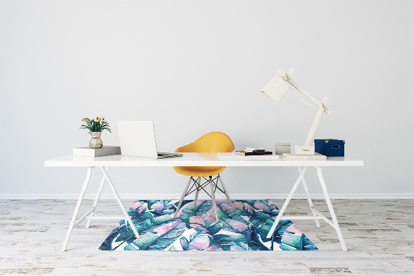Tapis pour chaise de bureau Feuilles d'arc-en-ciel