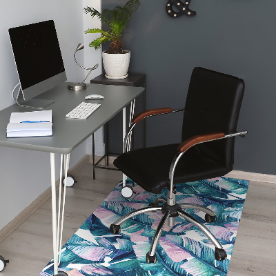 Tapis pour chaise de bureau Feuilles d'arc-en-ciel