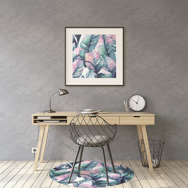 Tapis pour chaise de bureau Feuilles d'arc-en-ciel