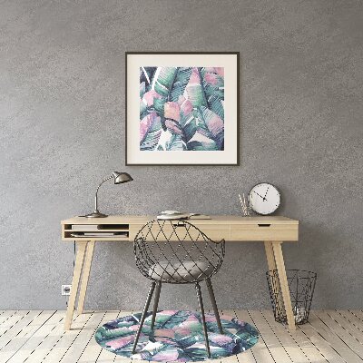 Tapis pour chaise de bureau Feuilles d'arc-en-ciel