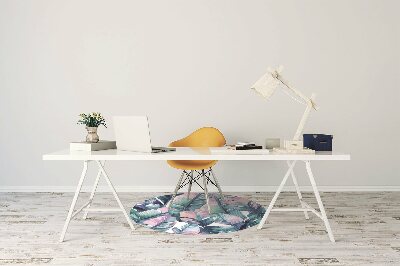 Tapis pour chaise de bureau Feuilles d'arc-en-ciel