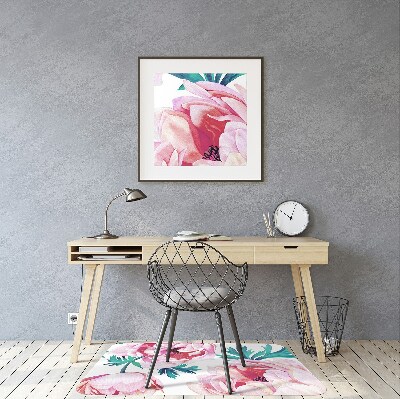 Tapis pour chaise de bureau Fleur de graines de pavot