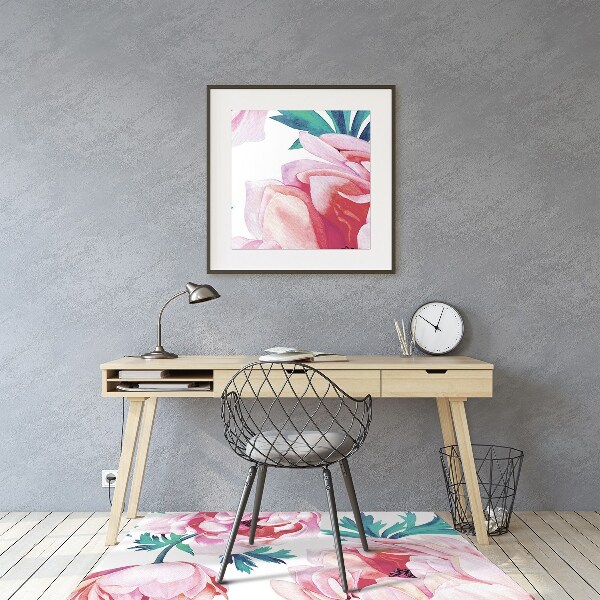 Tapis pour chaise de bureau Fleur de graines de pavot