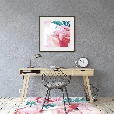 Tapis pour chaise de bureau Fleur de graines de pavot