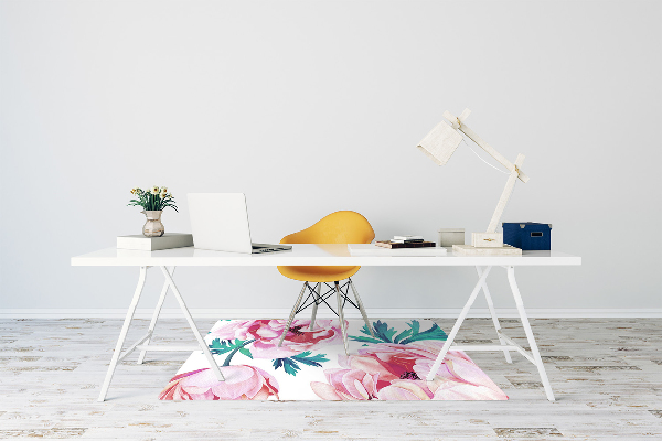 Tapis pour chaise de bureau Fleur de graines de pavot