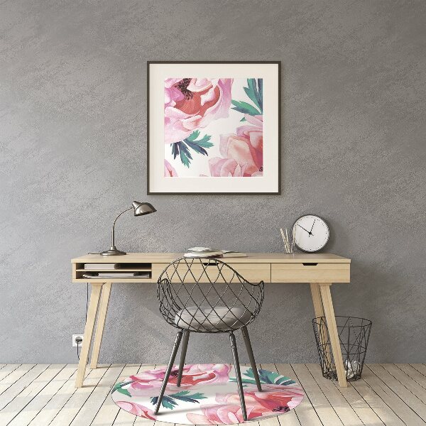 Tapis pour chaise de bureau Fleur de graines de pavot