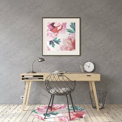 Tapis pour chaise de bureau Fleur de graines de pavot