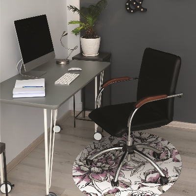 Tapis de chaise de bureau Des roses