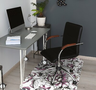 Tapis de chaise de bureau Des roses