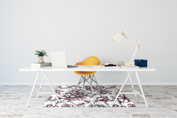 Tapis de chaise de bureau Des roses