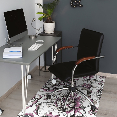 Tapis de chaise de bureau Des roses