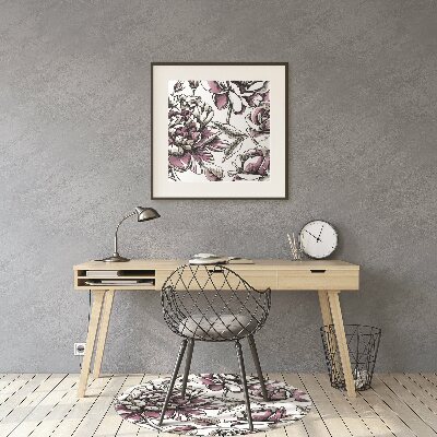 Tapis de chaise de bureau Des roses