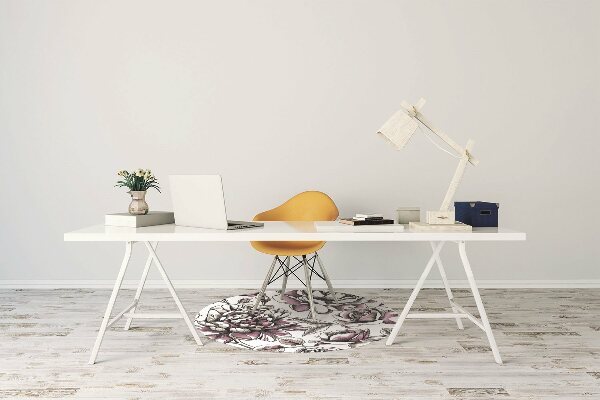 Tapis de chaise de bureau Des roses