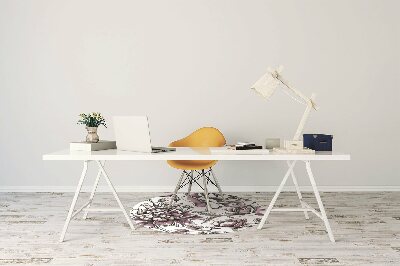 Tapis de chaise de bureau Des roses