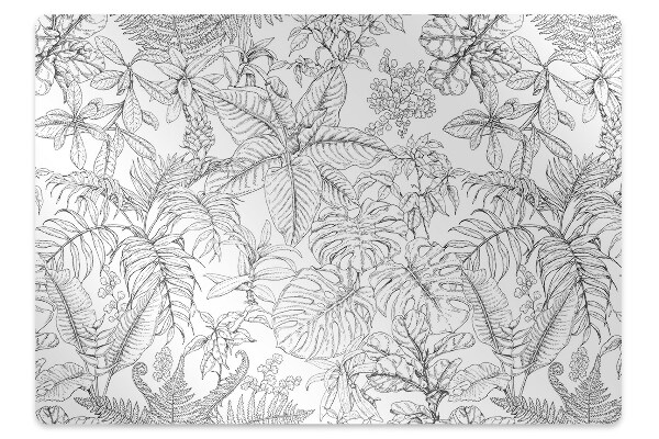 Tapis protège sol Croquis tropical